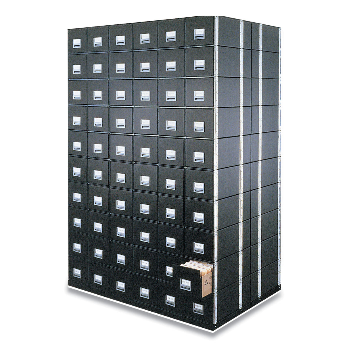 Bankers Box STAXONSTEEL Maximum Space-Saving Storage Drawers, Letter Files, 14" x 25.5" x 11.13", Black, 6/Carton (00511)