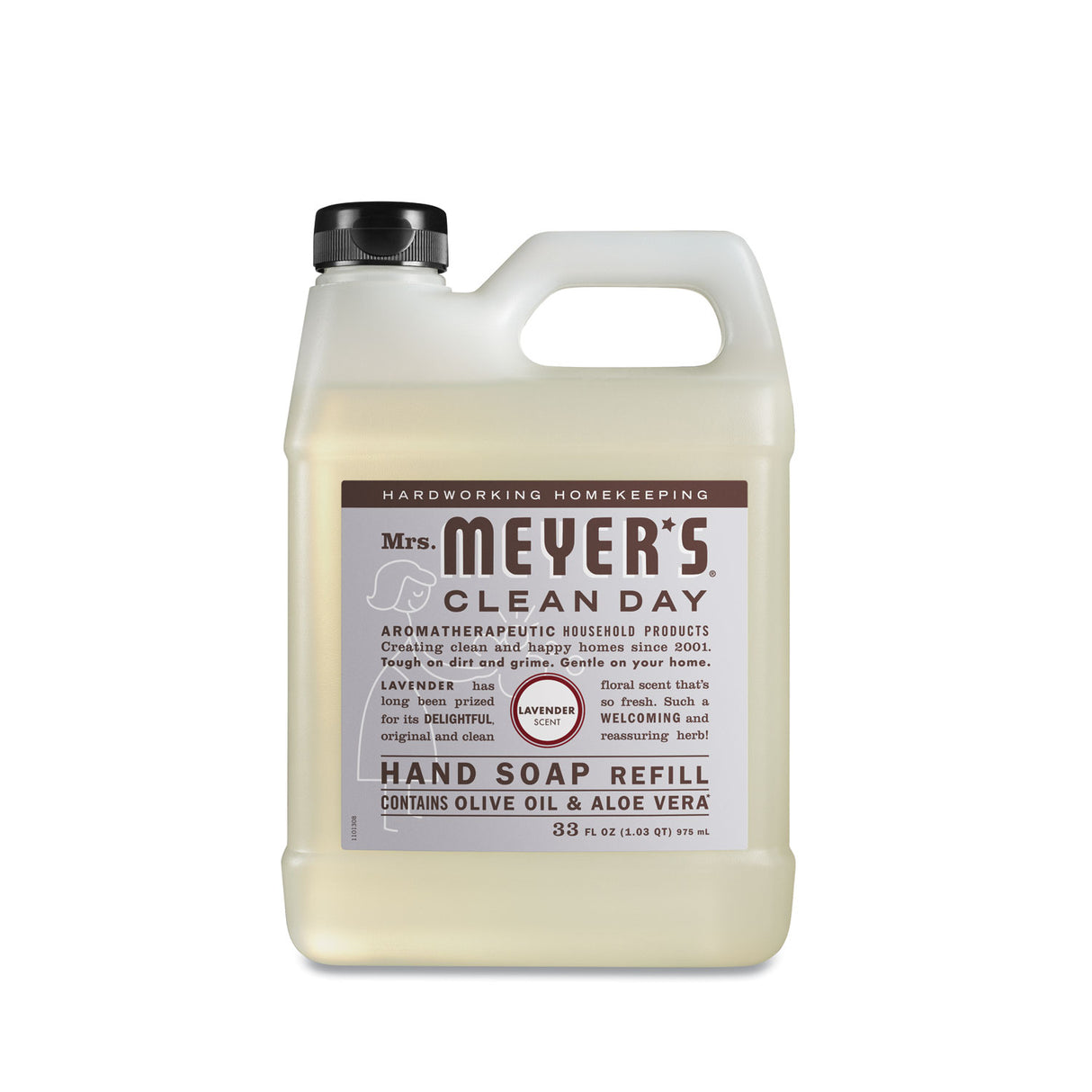 Mrs. Meyer's Clean Day Liquid Hand Soap Refill, Lavender Scent, 33 oz (651318EA)