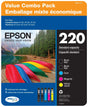 Epson T220 Combo Ink Pack (5-Pack) | Instant Ink Compatible Color Set Epson