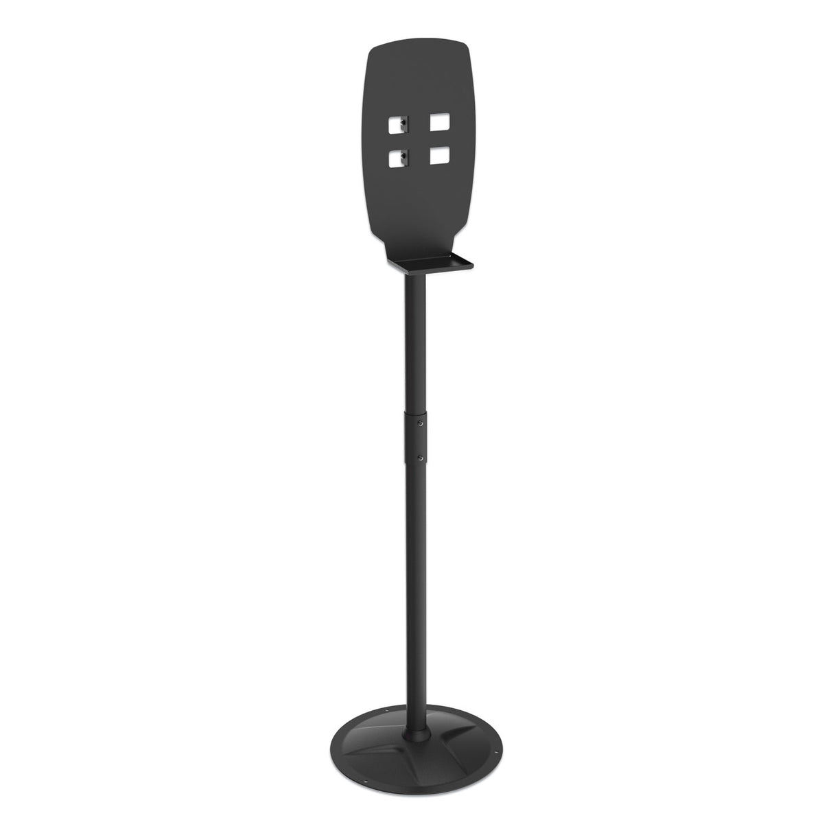 Kantek Floor Stand for Sanitizer Dispensers, Height Adjustable from 50" to 60", Black (SD200)