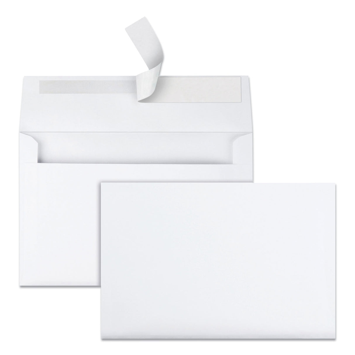 Quality Park Greeting Card/Invitation Envelope, A-9, Square Flap, Redi-Strip Adhesive Closure, 5.75 x 8.75, White, 100/Box (10750)