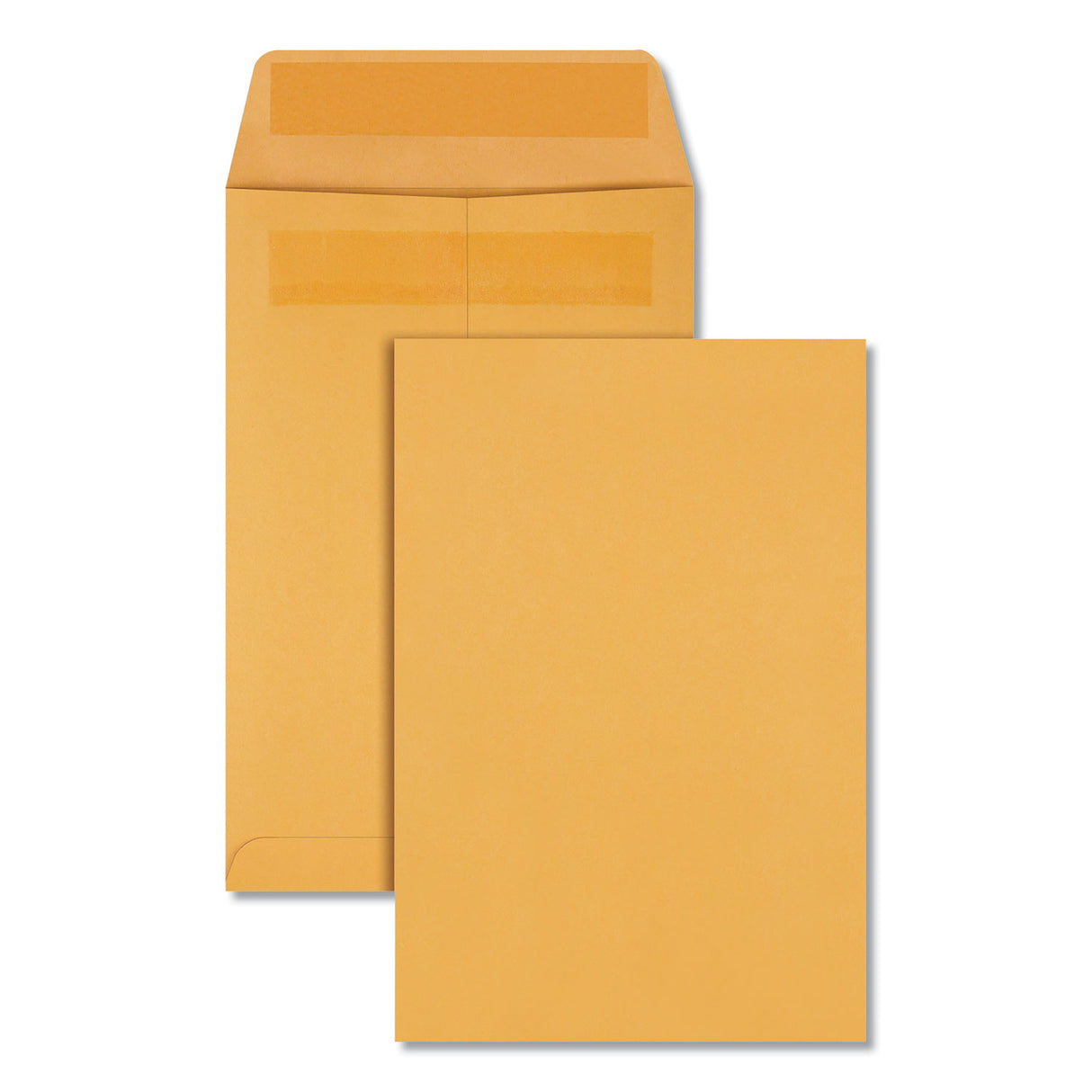 Quality Park Redi-Seal Catalog Envelope, #1 3/4, Cheese Blade Flap, Redi-Seal Adhesive Closure, 6.5 x 9.5, Brown Kraft, 100/Box (43367)