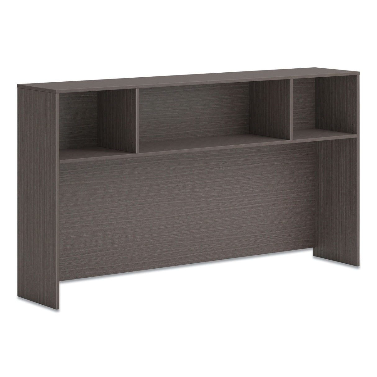 HON Mod Desk Hutch, 3 Compartments, 72w x 14d x 39.75h, Slate Teak (LDH72LS1)