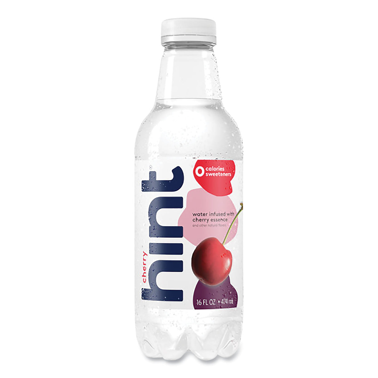 hint Flavored Water, Cherry, 16 oz Bottle, 12 Bottles/Carton (00157)