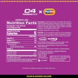 C4 Energy Drink X Grape Popsicle, Carbonated Sugar Free Pre Workout Performance Drink with No Artificial Colors or Dyes, 16 Oz, Pack of 12