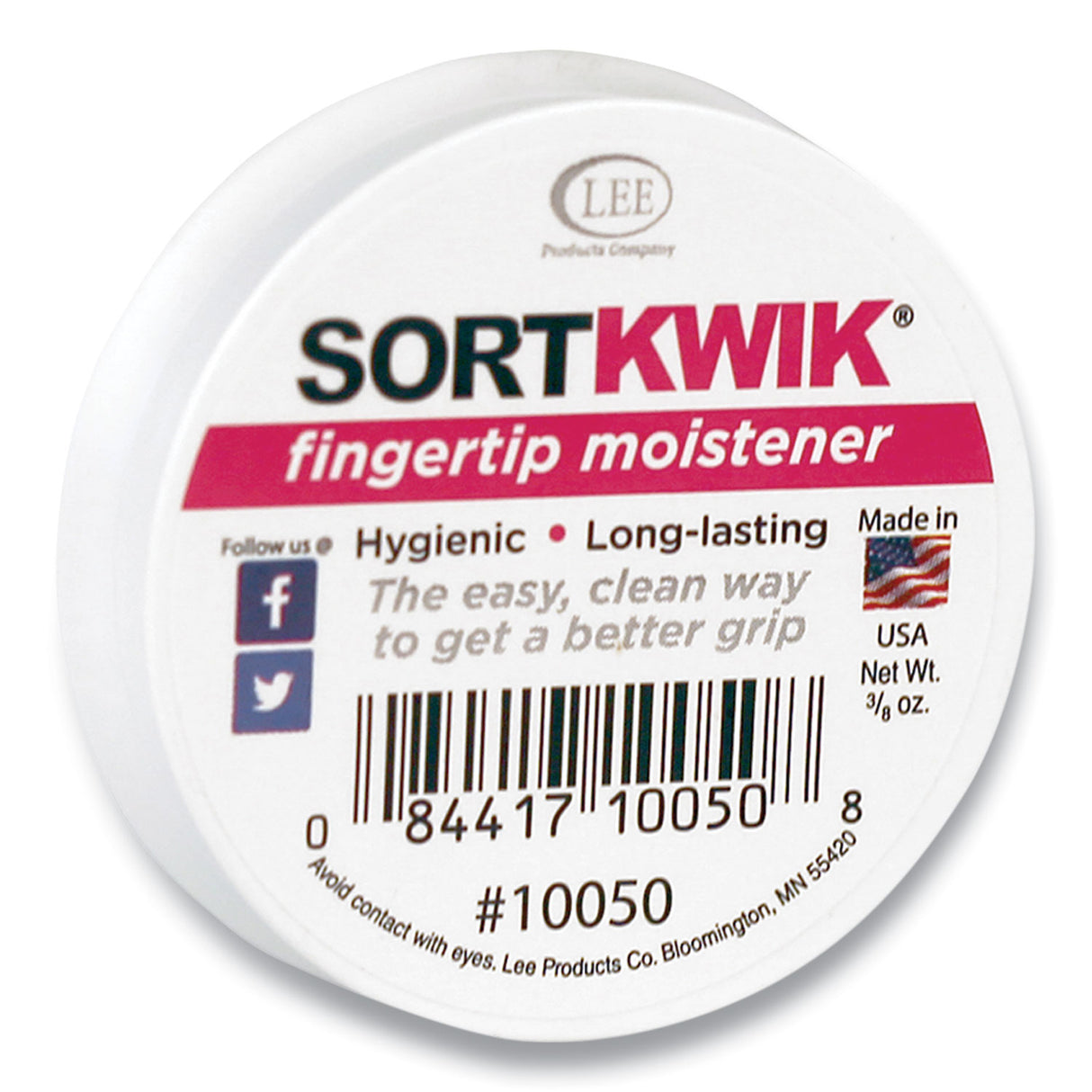 LEE Sortkwik Fingertip Moisteners, 0.38 oz, Pink (10050)