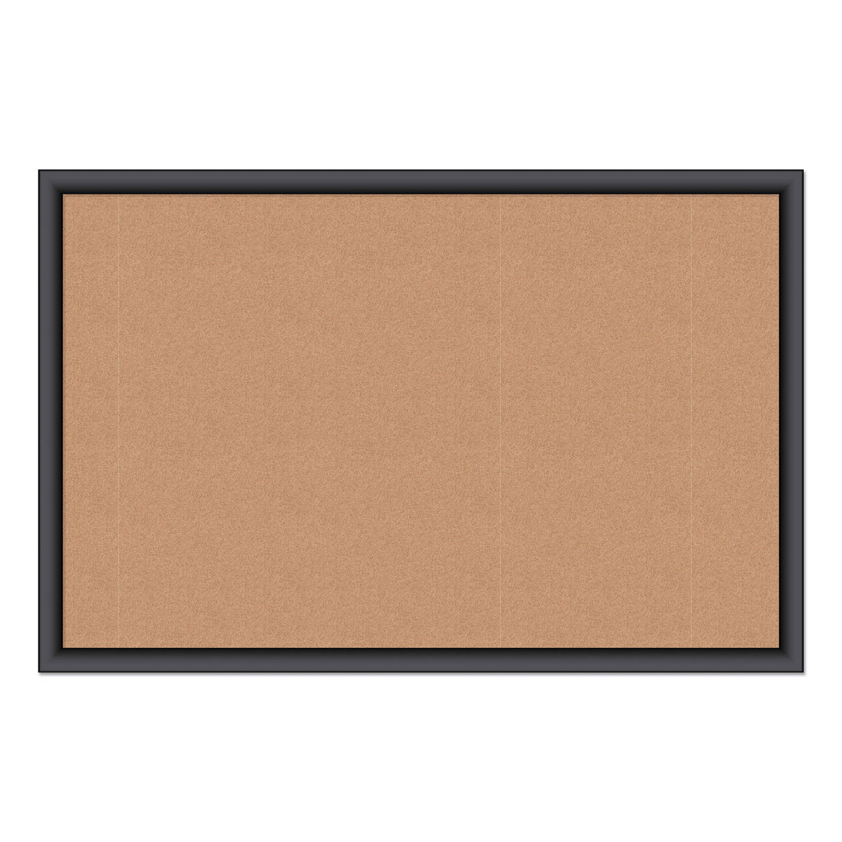 U Brands Cork Bulletin Board, 35 x 23, Tan Surface, Black Frame (301U0001)