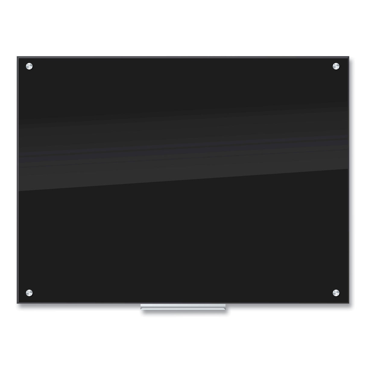 U Brands Glass Dry Erase Board, 47 x 35, Black Surface (171U0001)