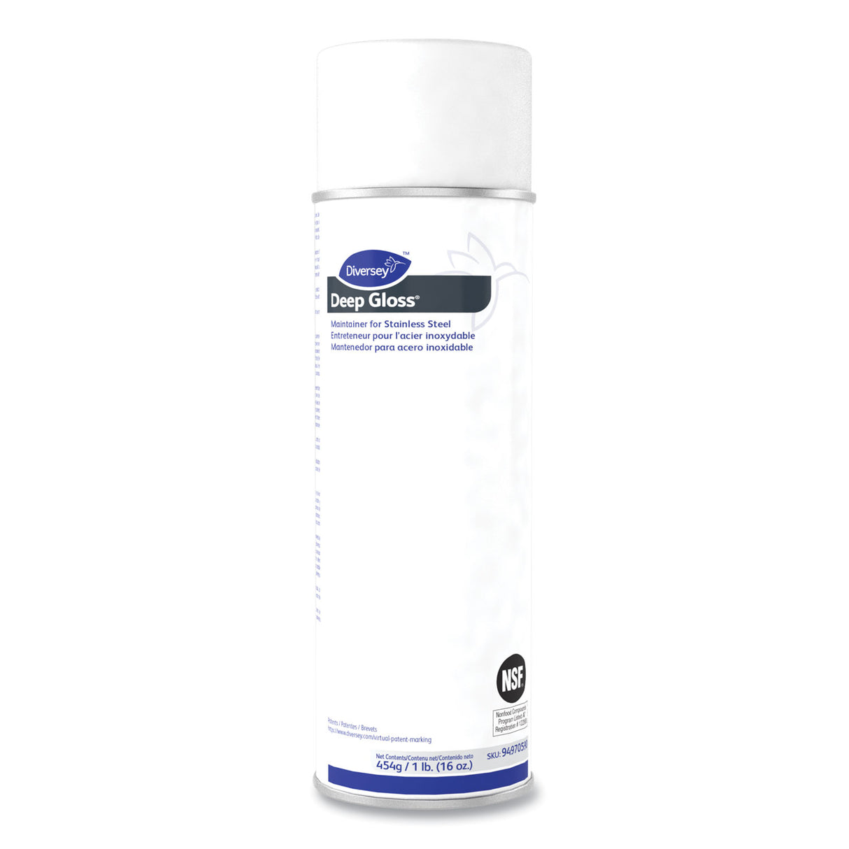 Diversey Deep Gloss Stainless Steel Maintainer, 16 oz Aerosol Spray, 12/Carton (94970590)