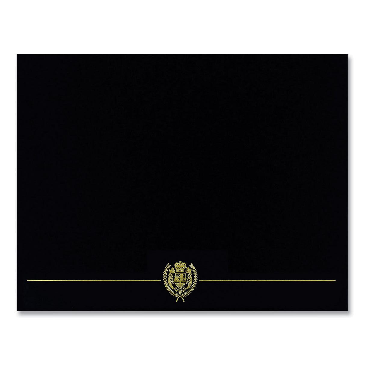 Great Papers! Classic Crest Certificate Covers, 9.38 x 12, Black, 5/Pack (903117S)
