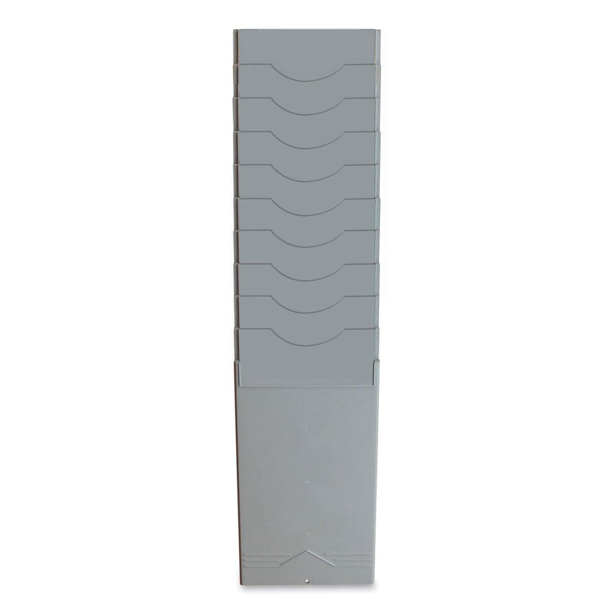 Pyramid Time Card Rack, 10 Pockets, Plastic, Light Gray (40010)