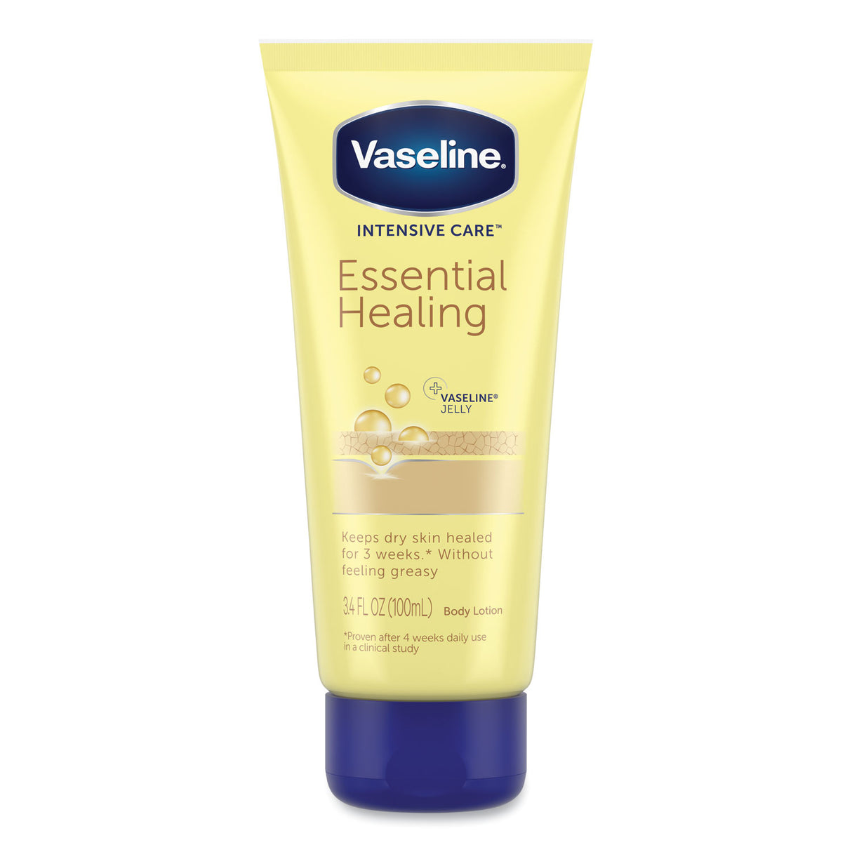 Vaseline Intensive Care Essential Healing Body Lotion, 3.4 oz Squeeze Tube, 12/Carton (04448CT)
