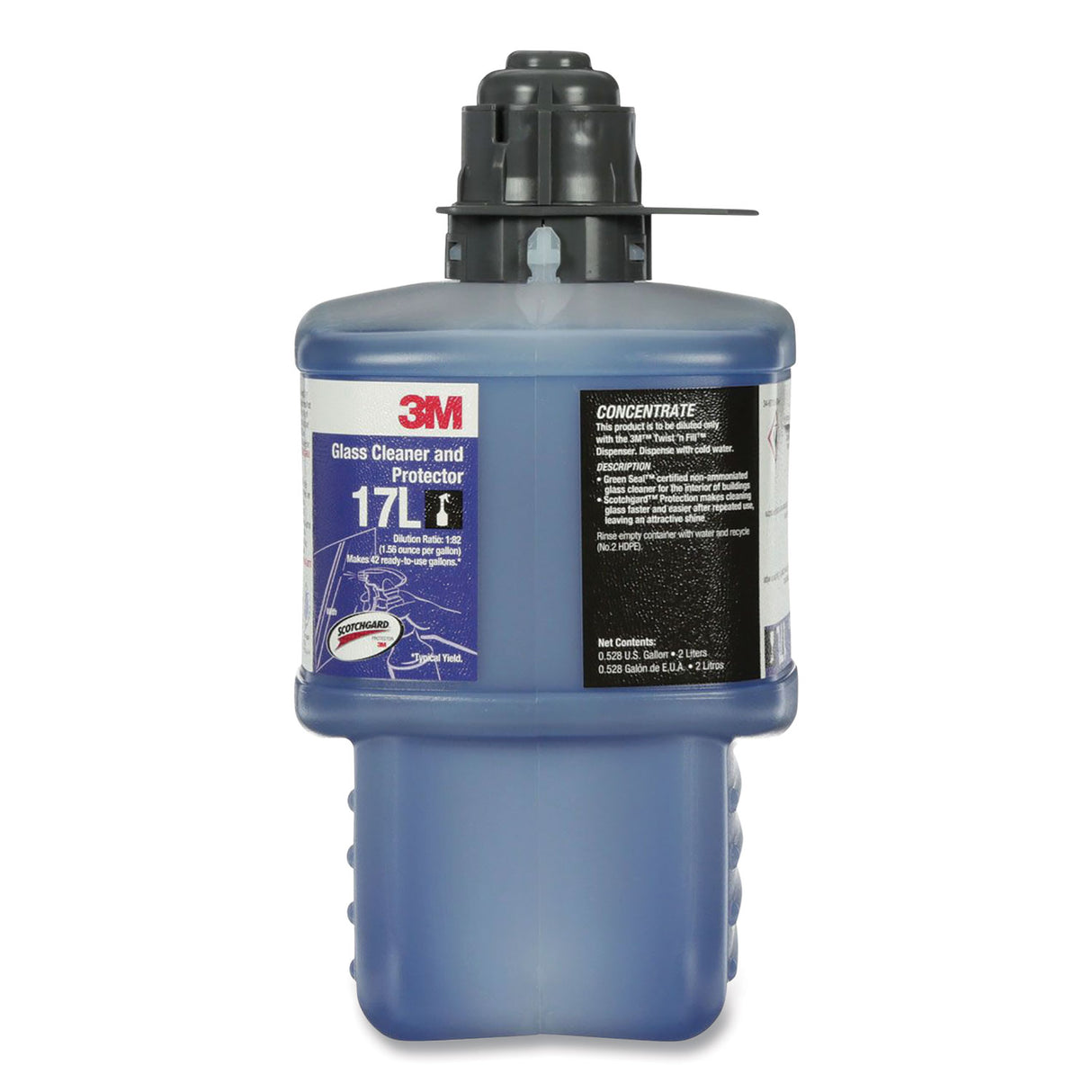 Glass Cleaner and Protector Concentrate, 1.9 L Twist N' Fill Bottle, 6/Carton