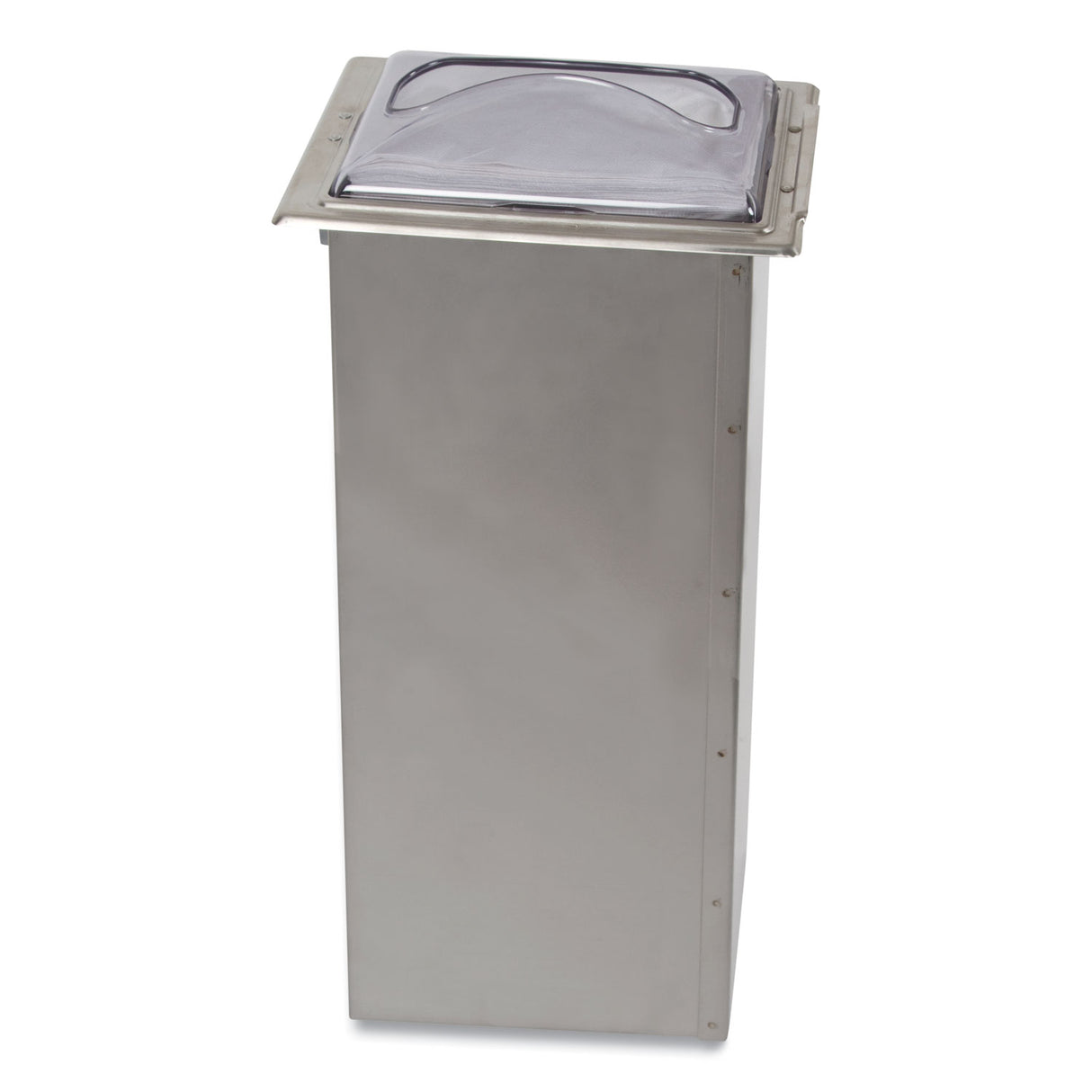 San Jamar In-Counter Napkin Dispenser, 7 x 5.5 x 19.63, Clear/Stainless Steel (H2003CLSS)