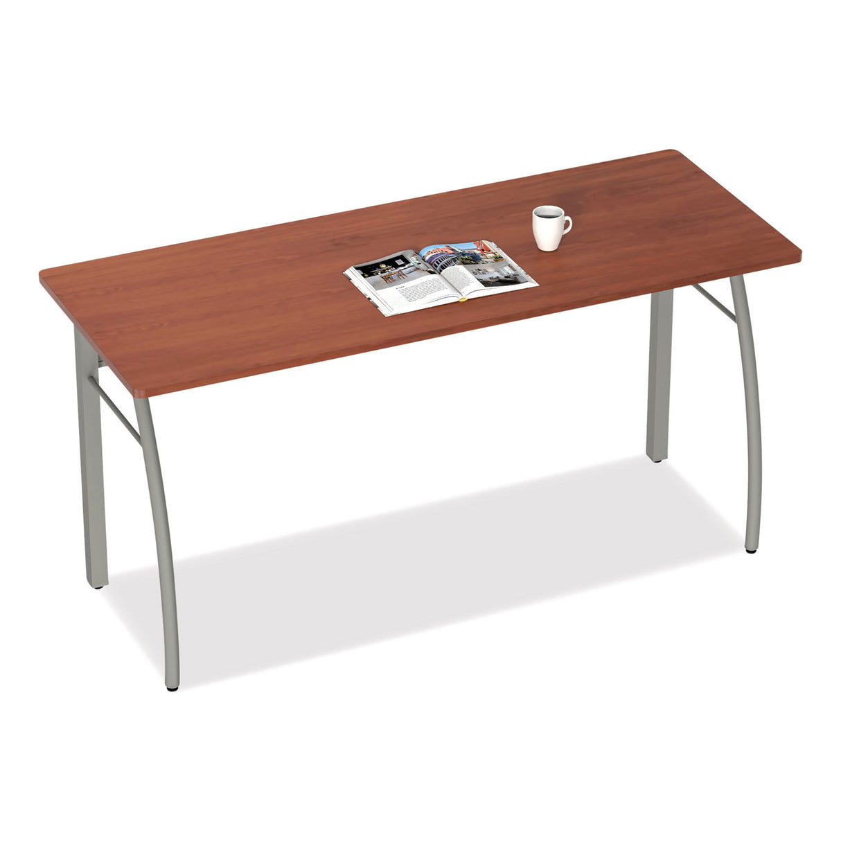 Linea Italia Trento Line Rectangular Desk, 59.13" x 23.63" x 29.5", Cherry (TR742CH)