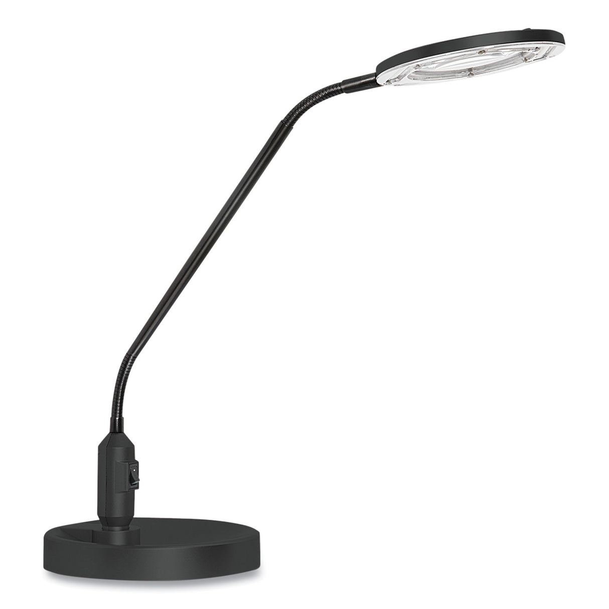 Alera Clamp-On, 3 Diopter LED Desktop Magnifier, 6.88w x 16.63d x 16.75h, Black (ALELEDM765B)