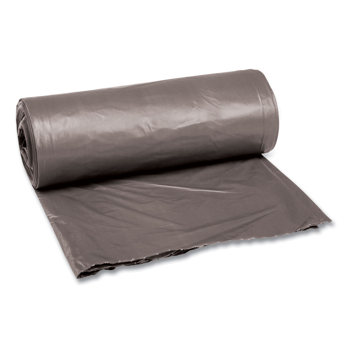 Boardwalk Low-Density Waste Can Liners, 30 gal, 0.95 mil, 30" x 36", Gray, Perforated Roll, 25 Bags/Roll, 4 Rolls/Carton (BWK3036SH)