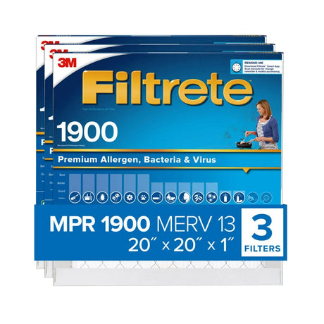Filtrete Ultimate Allergen Reduction Filters (20"x20"x1", 3 pk.) | Whole-Room Allergy Defense Filtrete