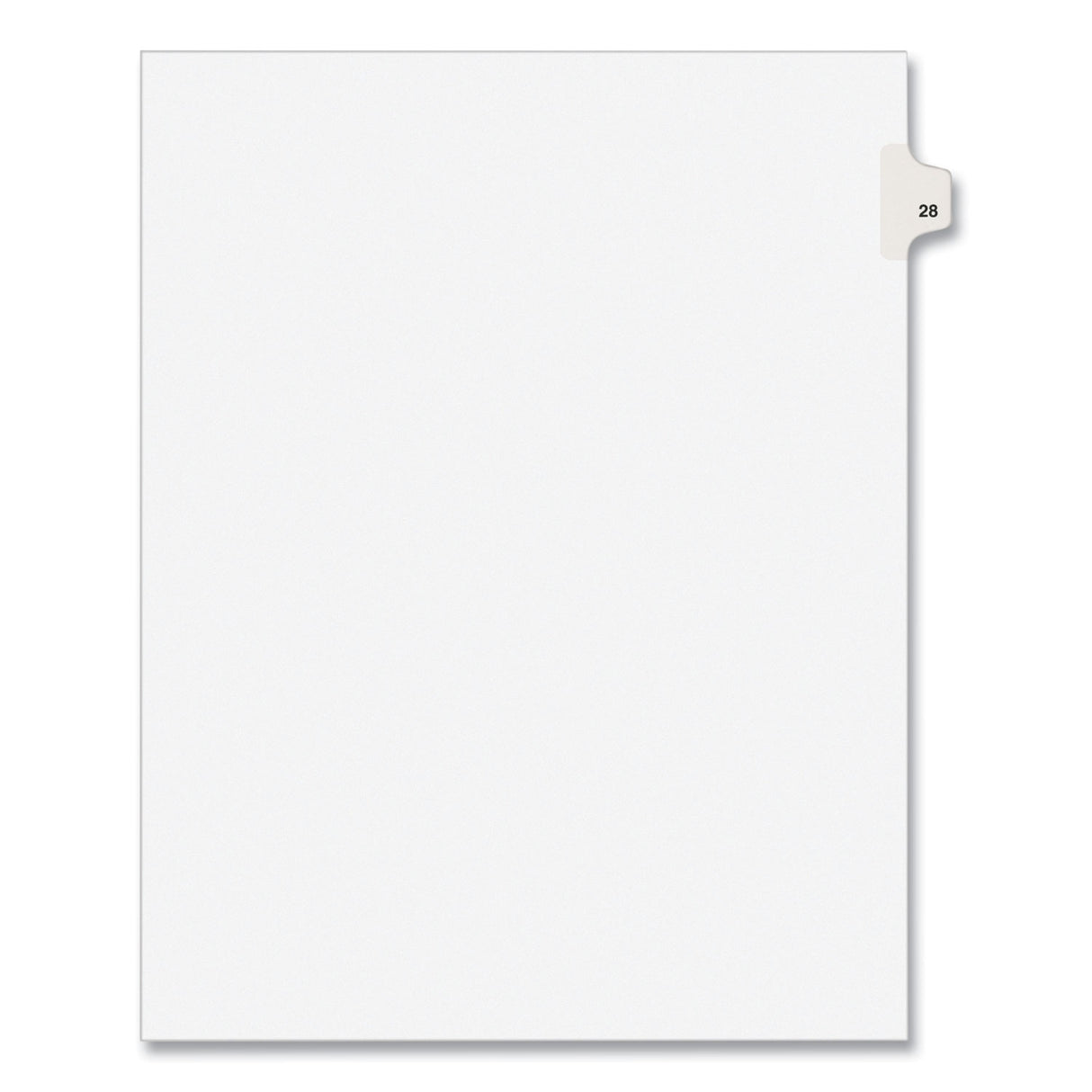 Preprinted Legal Exhibit Side Tab Index Dividers, Avery Style, 10-Tab, 28, 11 x 8.5, White, 25/Pack, (1028) (01028)