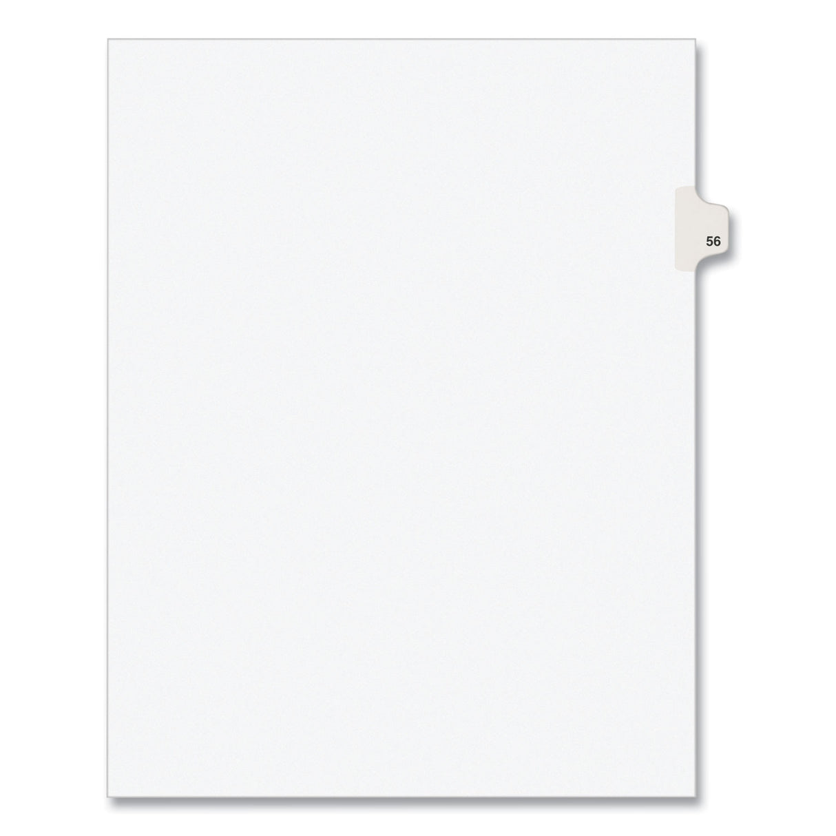 Preprinted Legal Exhibit Side Tab Index Dividers, Avery Style, 10-Tab, 56, 11 x 8.5, White, 25/Pack, (1056) (01056)