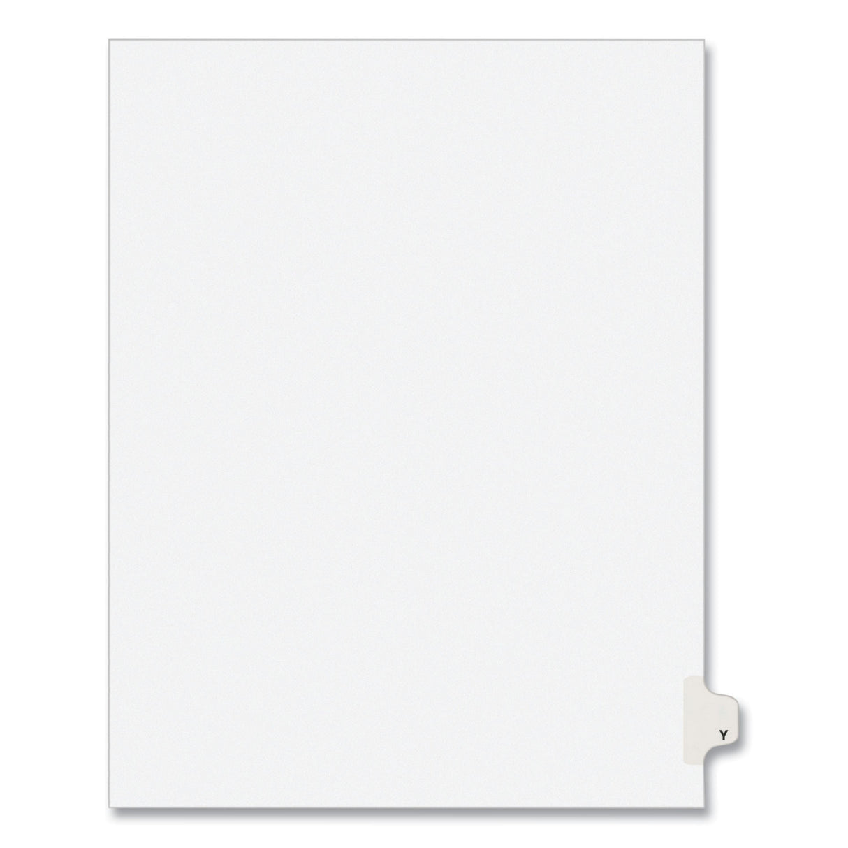 Preprinted Legal Exhibit Side Tab Index Dividers, Avery Style, 26-Tab, Y, 11 x 8.5, White, 25/Pack, (1425) (01425)
