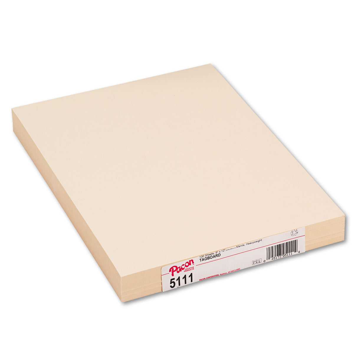 Pacon Heavyweight Tagboard, 12 x 9, Manila, 100/Pack (5111)