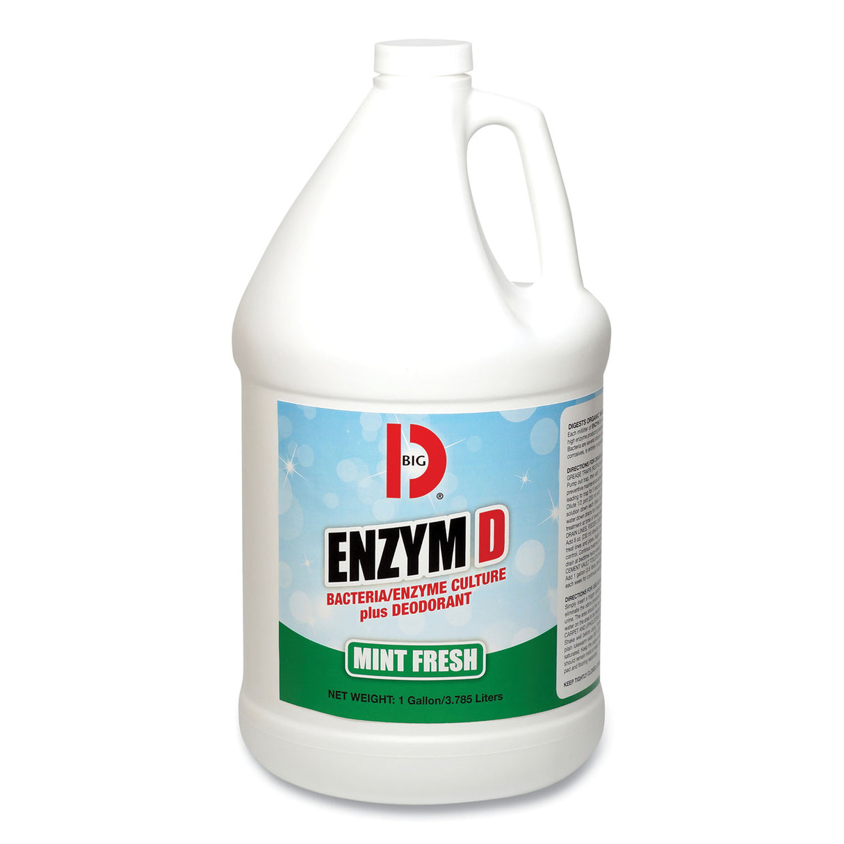 Big-D Enzym D Digester Deodorant, Mint, 1 gal, Bottle, 4/Carton (1504)