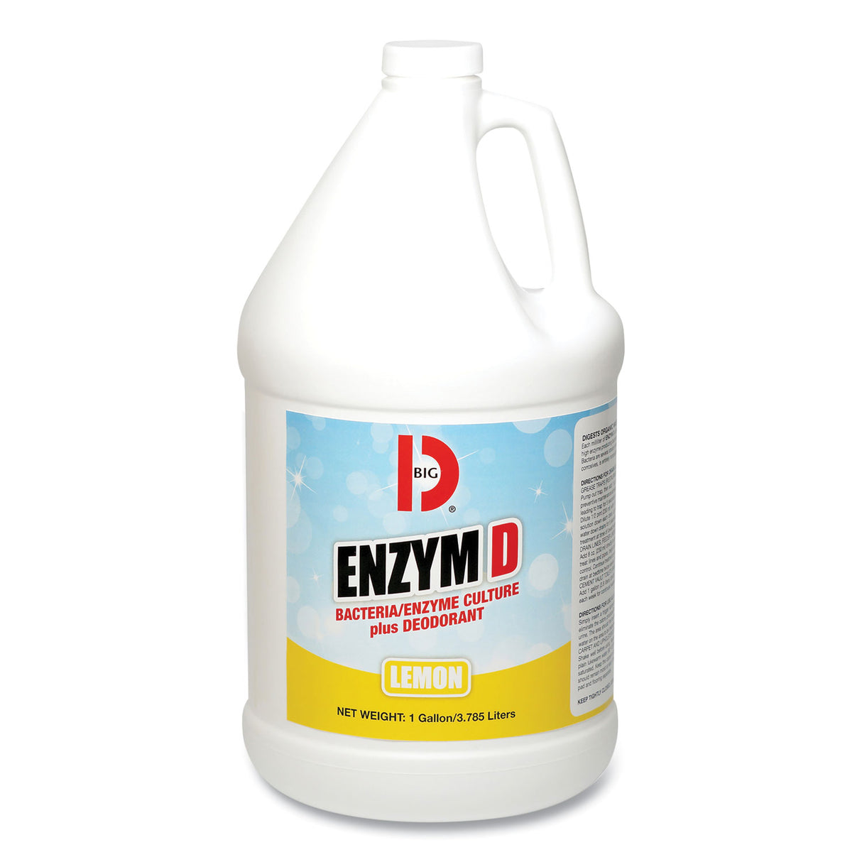 Big-D Enzym D Digester Liquid Deodorant, Lemon, 1 gal Bottle, 4/Carton (1500)