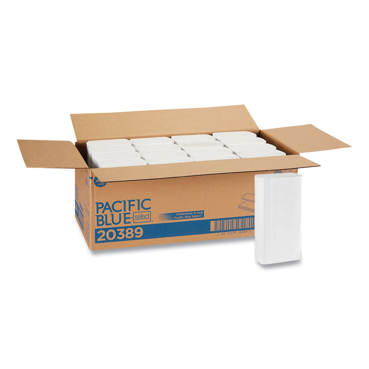 Pacific Blueâ„¢ Multifold Paper Towels, 1-Ply, White, 4000 Towels (20389)