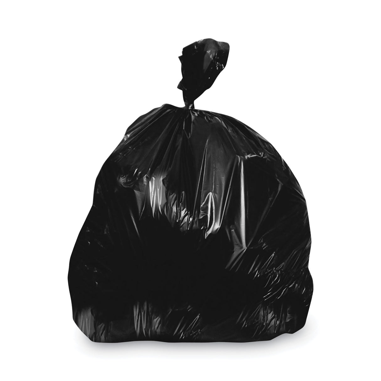 Heritage Linear Low-Density Can Liners, 30 gal, 1.25 mil, 30" x 36", Black, Flat Pack, 200/Carton (H6036PK)