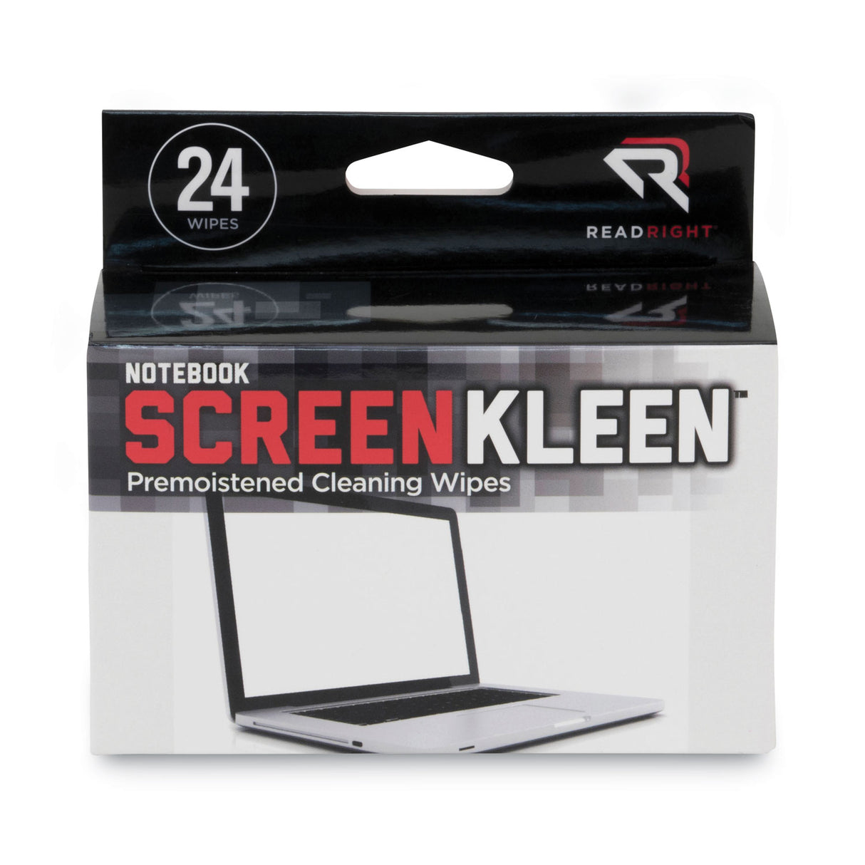 Read Right Notebook ScreenKleen Pads, Cloth, 7 x 5, White, 24/Box (RR1217)