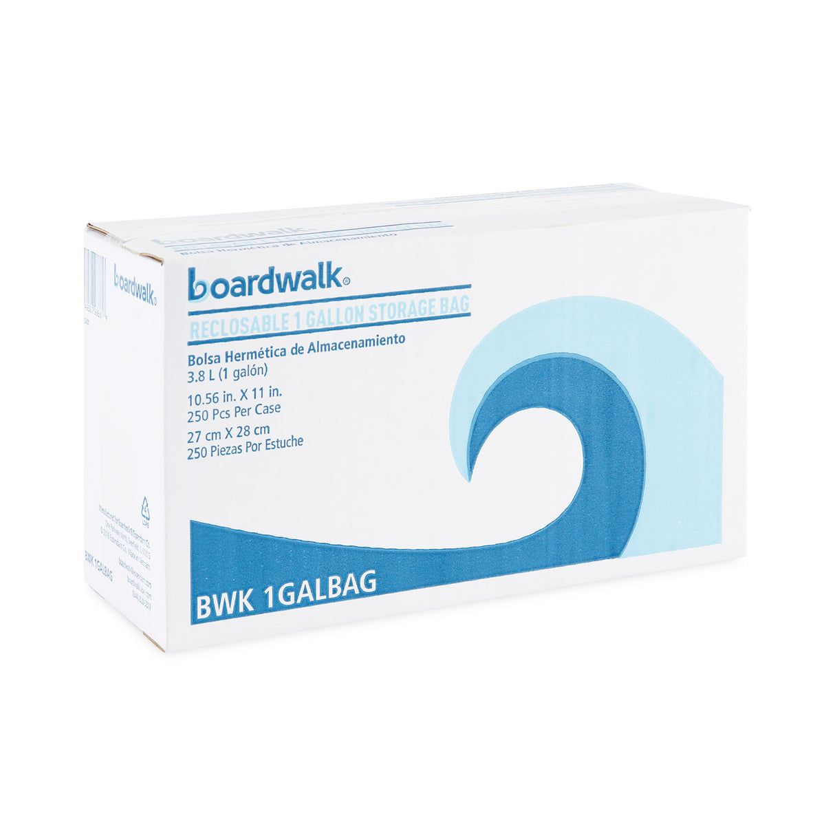 Boardwalk® Resealable 1 Gallon Food Storage Bags, 250 Bags (BWK1GALBAG)