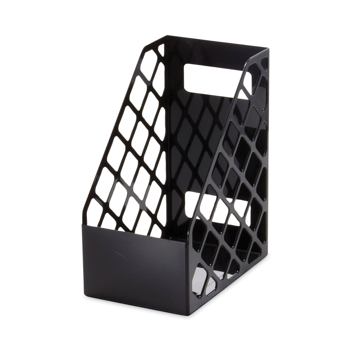 Universal Recycled Plastic Large Magazine File, 6.25 x 9.5 x 11.88, Black (UNV08119)