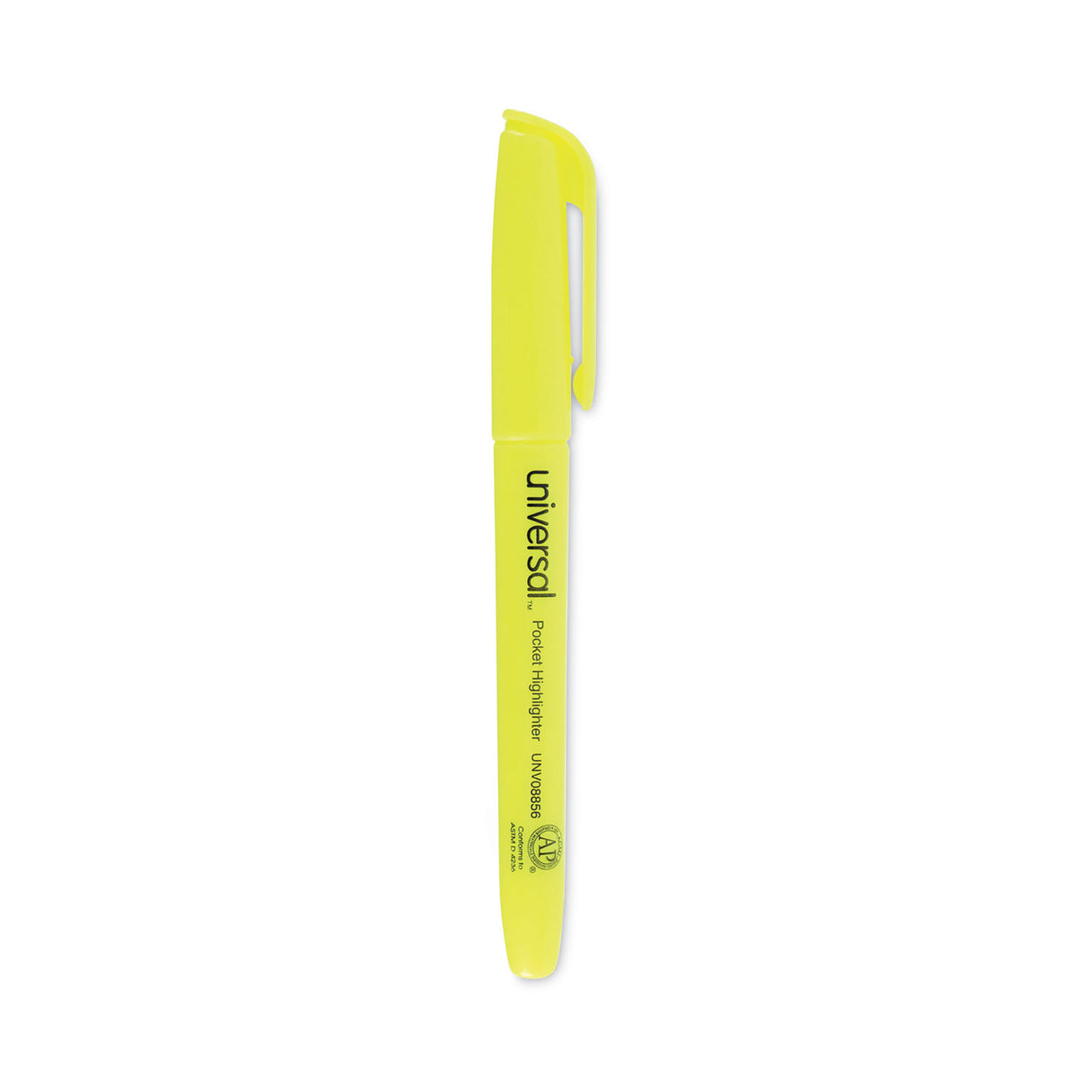 Universal Pocket Highlighter Value Pack, Fluorescent Yellow Ink, Chisel Tip, Yellow Barrel, 36/Pack (UNV08856)