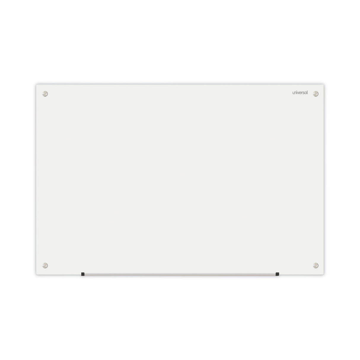Universal Frameless Glass Marker Board, 36 x 24, White Surface (UNV43232)