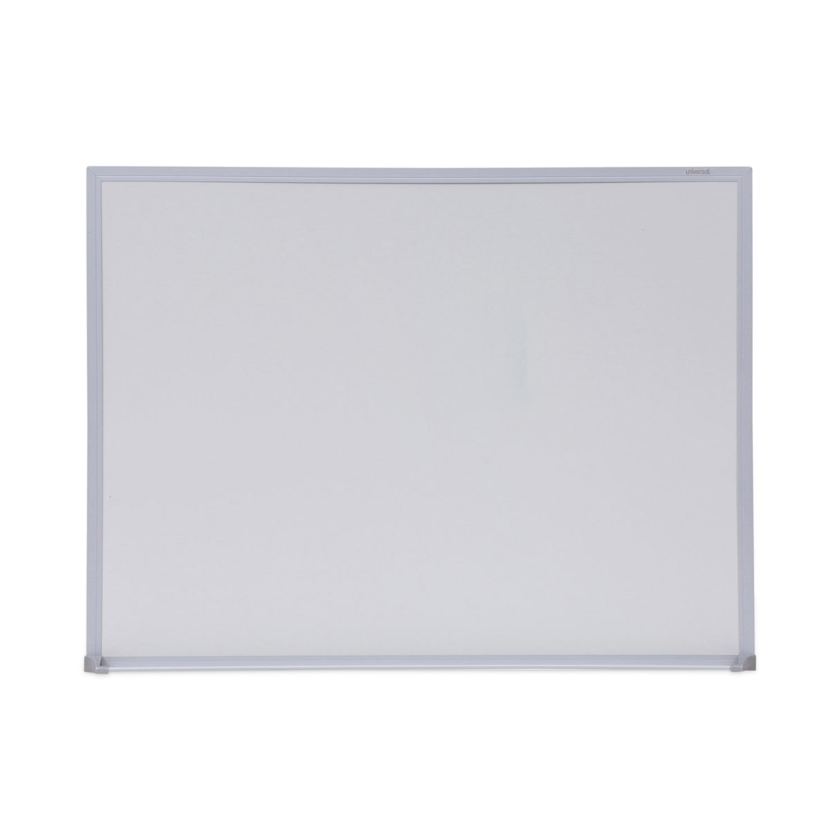 Universal Melamine Dry Erase Board with Aluminum Frame, 24 x 18, White Surface, Anodized Aluminum Frame (UNV43622)