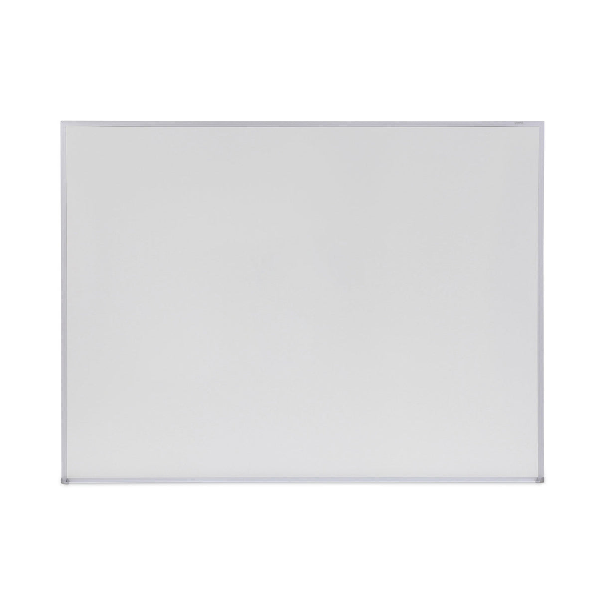 Universal Melamine Dry Erase Board with Aluminum Frame, 48 x 36, White Surface, Anodized Aluminum Frame (UNV43624)