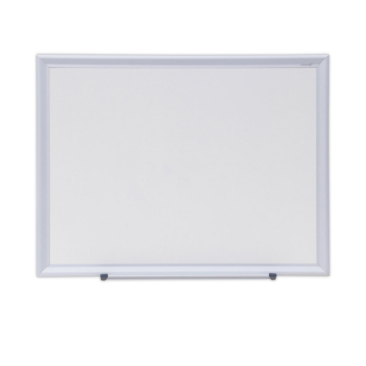 Universal Deluxe Melamine Dry Erase Board, 24 x 18, Melamine White Surface, Silver Aluminum Frame (UNV44618)