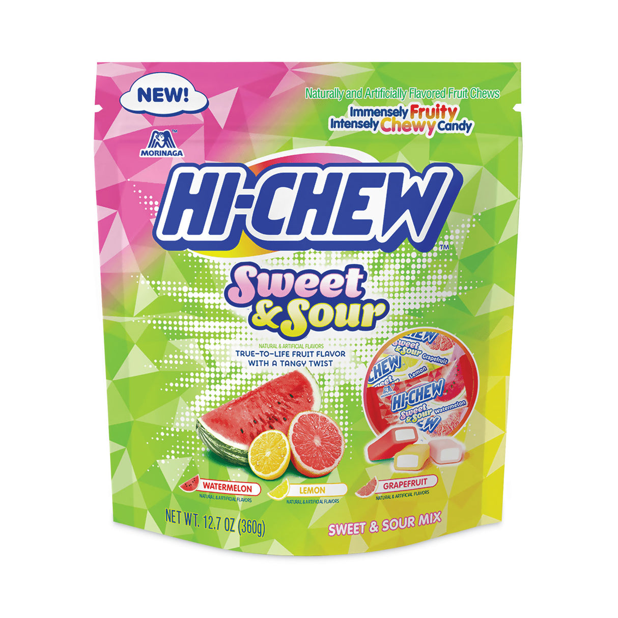 Hi-Chew Fruit Chews, Sweet and Sour, 12.7 oz, 3/Pack (20902640)