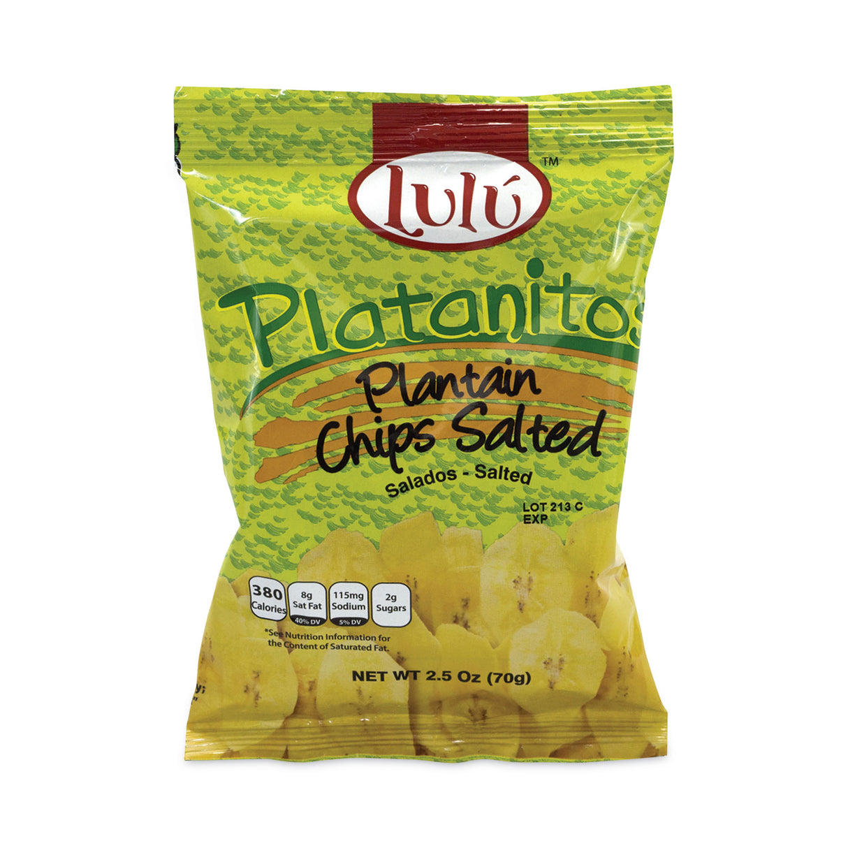 Lul Platanitos Plantain Chips, 2.5 oz/Pack, 30 Packs/Carton (20902612)