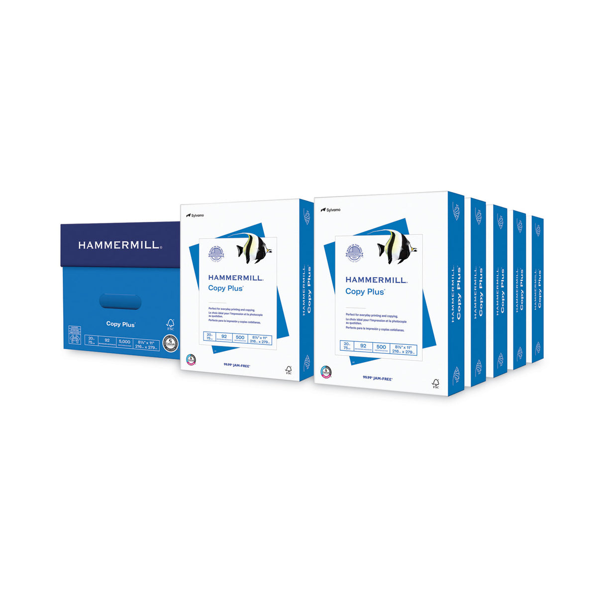 Hammermill Copy Plus Print Paper, 92 Bright, 20 lb Bond Weight, 8.5 x 11, White, 500 Sheets/Ream, 10 Reams/Carton (105007)