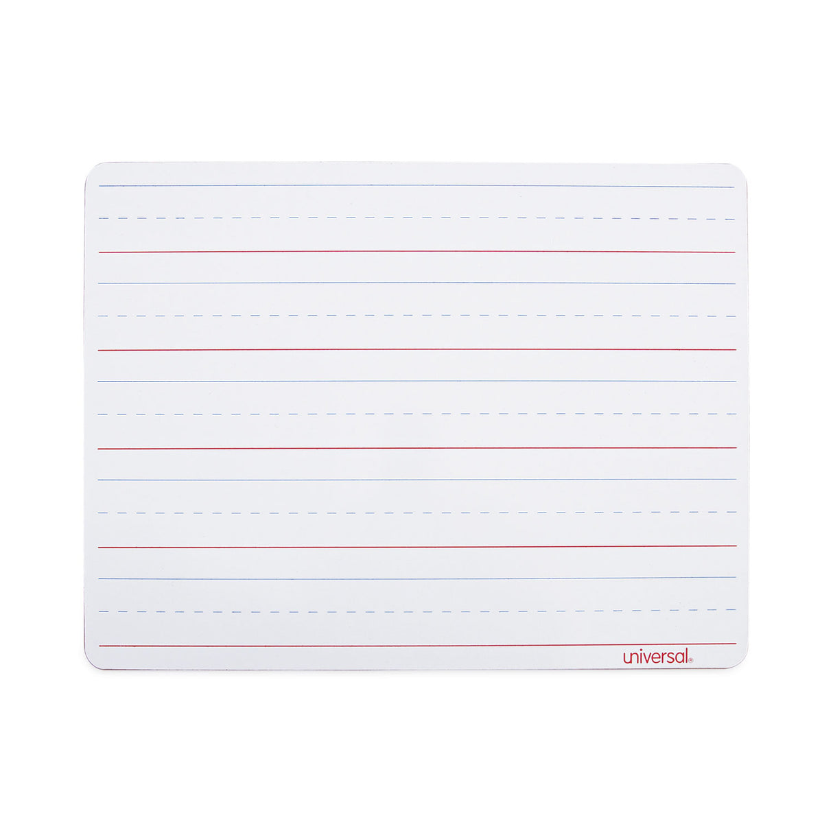 Universal Lap/Learning Dry-Erase Board, Penmanship Ruled, 11.75 x 8.75, White Surface, 6/Pack (UNV43911)