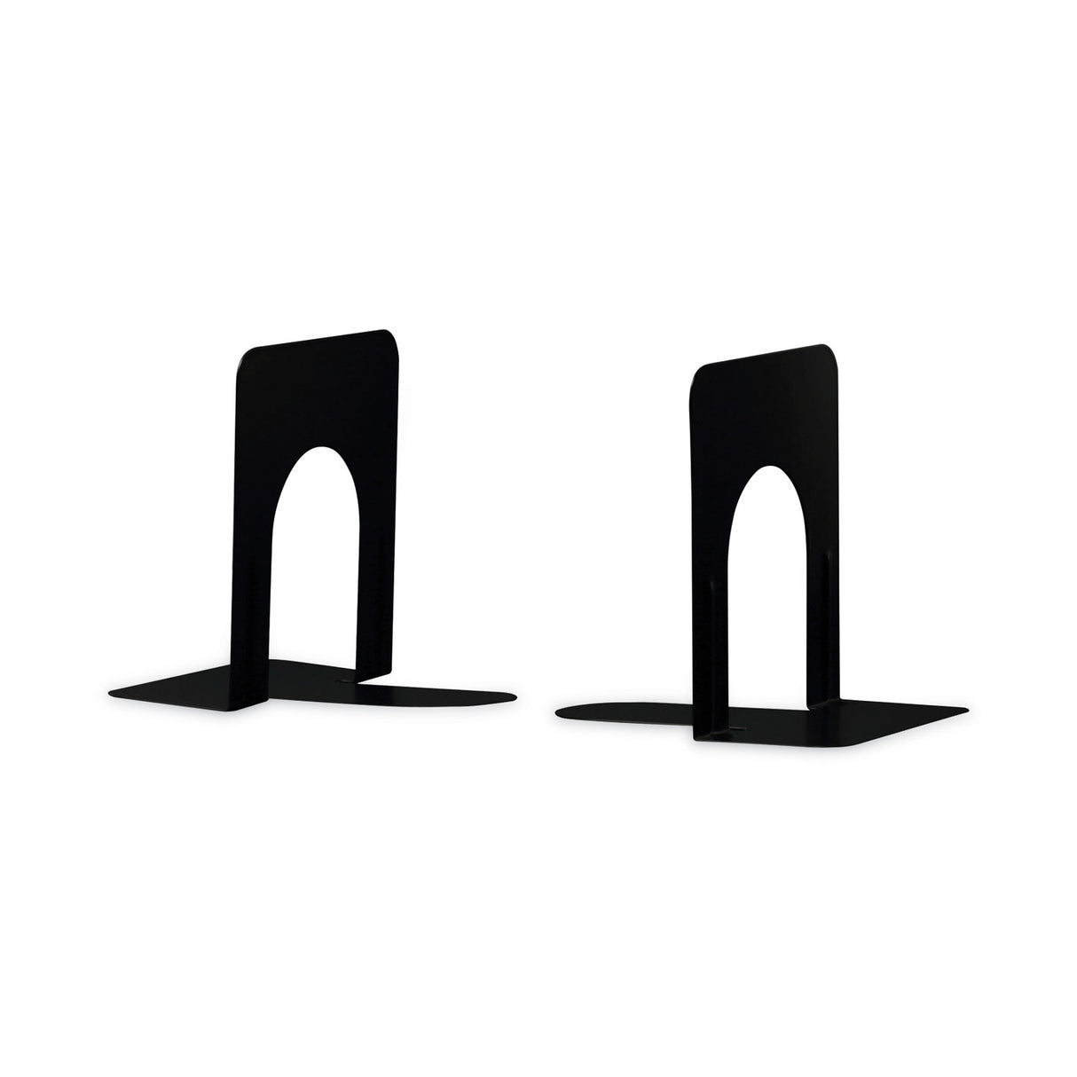 Universal Economy Bookends, Standard, 4.75 x 5.25 x 5, Heavy Gauge Steel, Black, 1 Pair (UNV54051)
