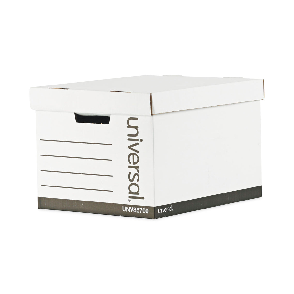 Universal Medium-Duty Lift-Off Lid Boxes, Letter/Legal Files, 12" x 15" x 10", White, 12/Carton (UNV85700)