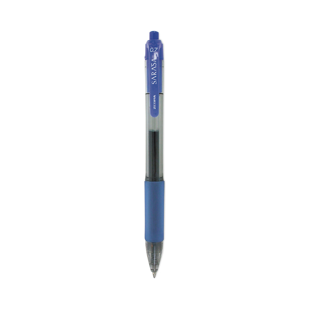 Zebra Sarasa Dry Gel X20 Gel Pen, Retractable, Medium 0.7 mm, Blue Ink, Clear/Blue Barrel, 36/Pack (46236)