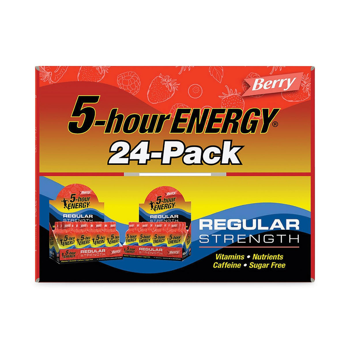 5-hour ENERGY Energy Drink, Berry, 1.93 oz Bottle, 24/Carton (22000630)