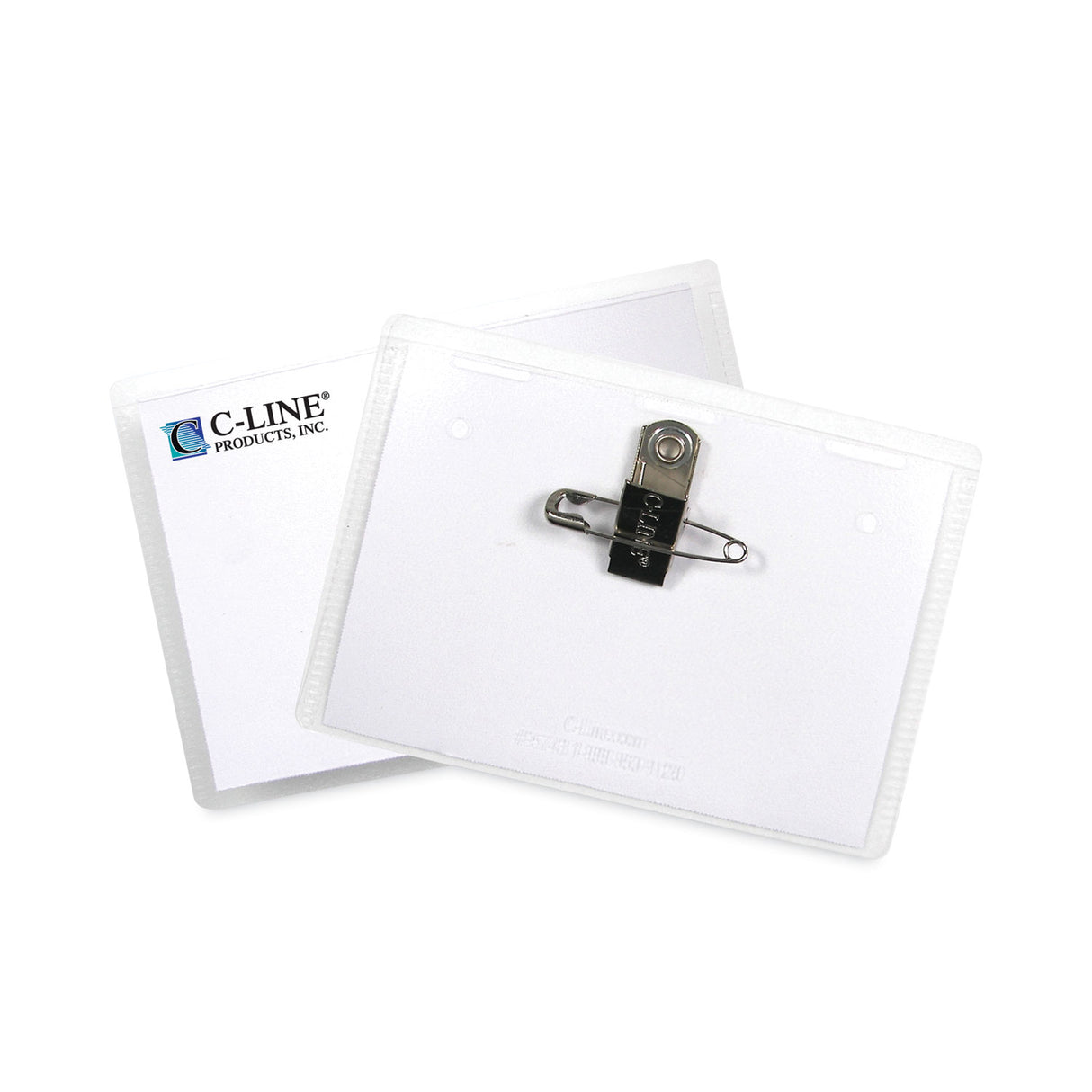 C-Line Name Badge Kits, Top Load, 4 x 3, Clear, Combo Clip/Pin, 50/Box (95743)