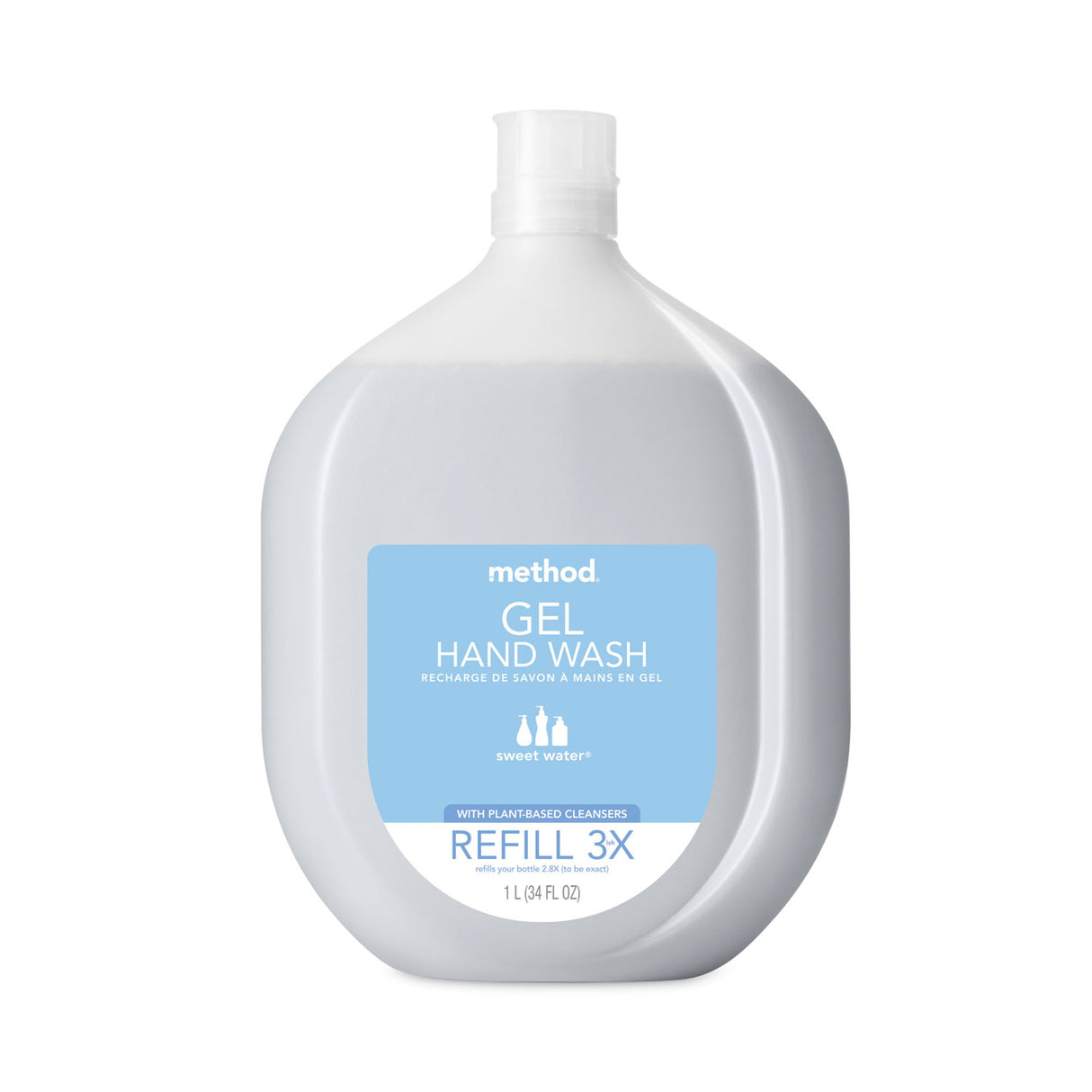 MethodÂ® Gel Hand Wash Refill Tub, Sweetwater Scent, 34 oz Bottle, 4 Bottles (10577)
