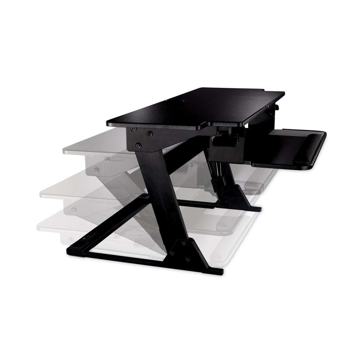 3M Precision Standing Desk, 42" x 23.2" x 6.2" to 20", Black (SD70B)