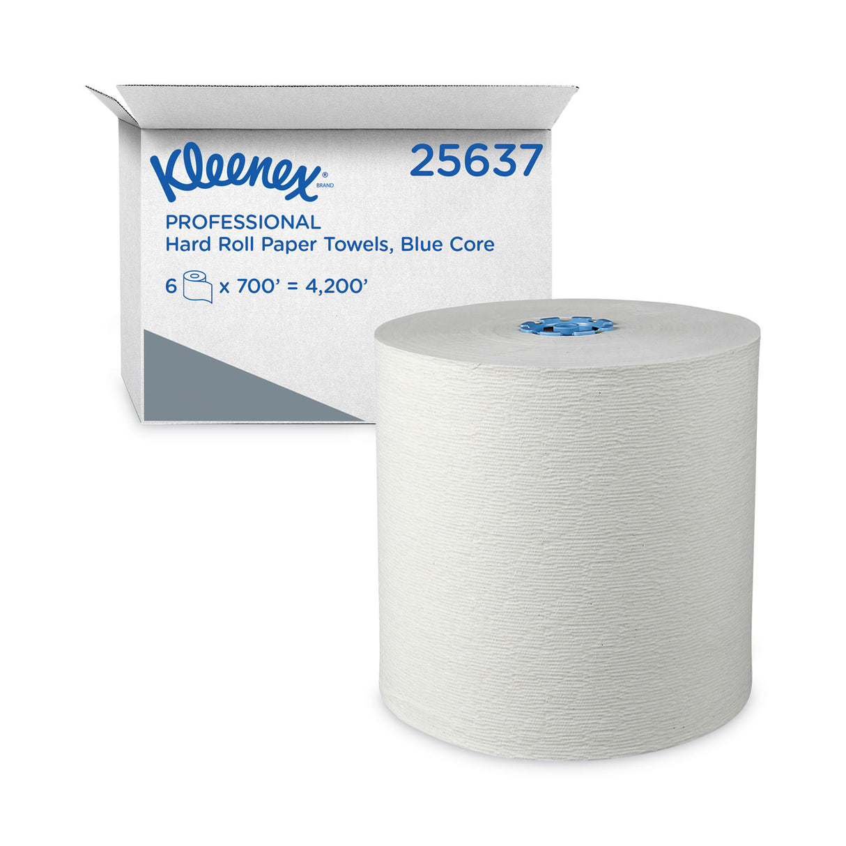ScottÂ® Pro Plus Hardwound Paper Towels, White, 700-ft., 6 Rolls (25637)
